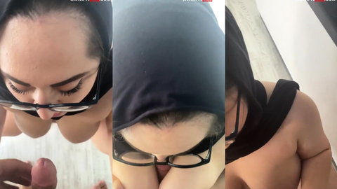 Türbanlı Hazal Kılınç’ın Göğüs Arası Sik Sıkıştırma ve Yalama Seansı