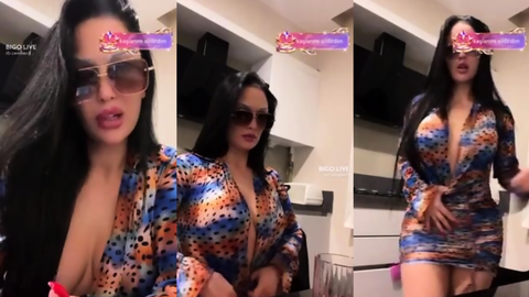 zemheri tango bigoda memelerini gösterip kalça sallıyor