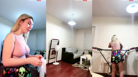 study webcam’de göğüslerini açıp parmaklıyor