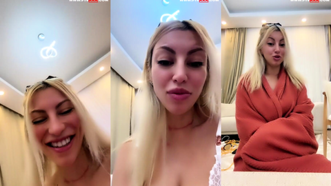 study’nin azgın webcam şovu, memeleri açıp towel sarılıyor