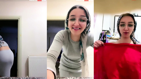 neon pembe tango’da türbanlı halde eteğini kaldırıp kıllı amını gösteriyor