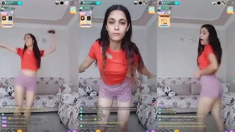 Yeni evli Hande köy evinde kısa şortla bacak ve kıç gösteriyor