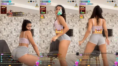 Ev kızı Aslı sıkı şortla manyak götüyle yayında twerk atıyor