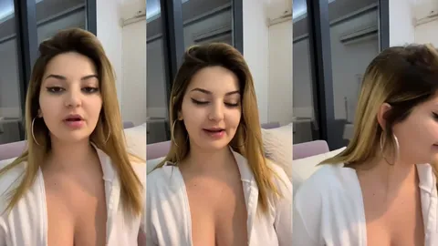 Sekreter kaltak yayında kocaman memelerine dekolte veriyor