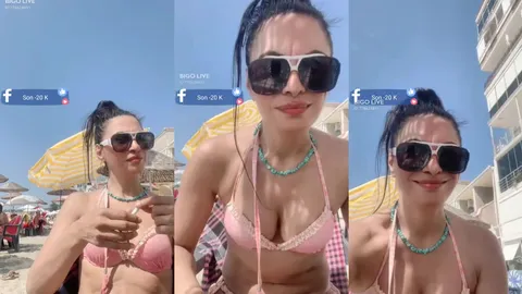 Evde kalmış kürt kadın bigo yayınında bikinili şov yapıyor