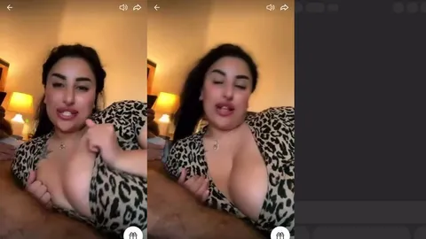 Dul kürt kadın yatakta uzanıp büyük memelerini avuçluyor