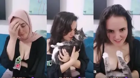Konyalı türbanlı yayında saçını ve memelerini açıyor