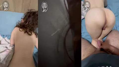 Beyaz tenli kıvırcık üniversiteli yarrak altına yatmış