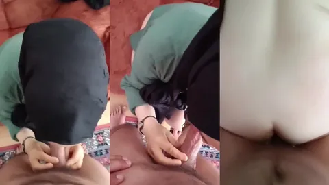 Genç türbanlıya sakso çektirip erken boşalıyor