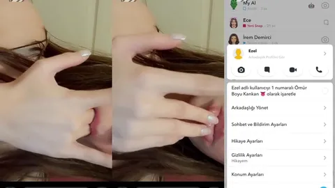 Parmaklarına sakso çeken orospu snap’ten paylaşıyor