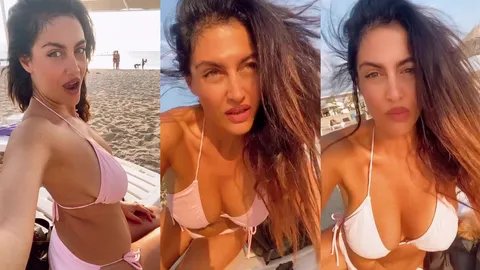 Tuğba Ekinci bikinisiyle seksi vücudunu sergiliyor