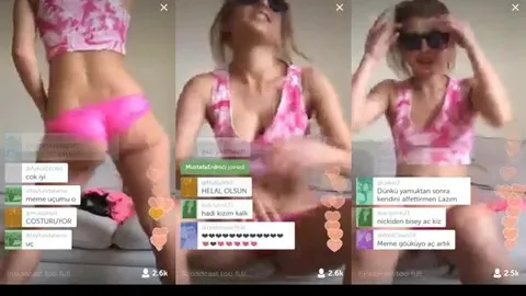 Scorp yayınında tangalı götünü sallıyor